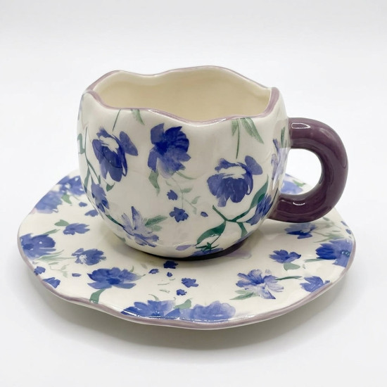 Porcelain Mug & Saucer